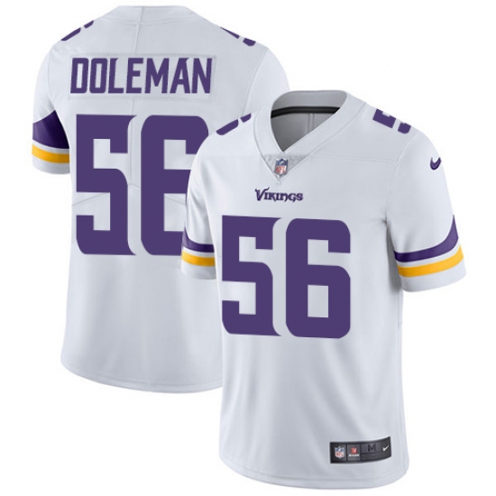 Youth Nike Minnesota Vikings #56 Chris Doleman White Vapor Untouchable Limited Player NFL Jersey