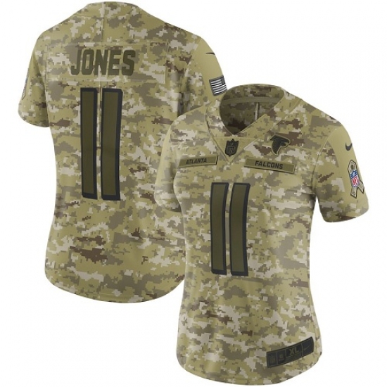 Women's Nike Atlanta Falcons #11 Julio Jones Limited Camo 2018 Salute to Service NFL Jersey - Ujersey