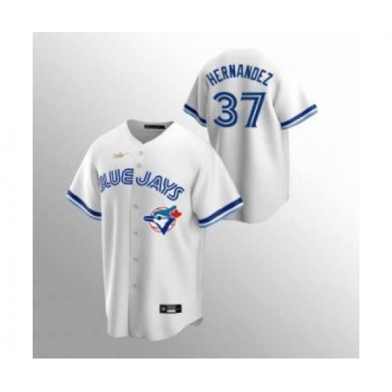 Men's Toronto Blue Jays #37 Teoscar Hernandez White Stitched MLB Cool Base Nike Jersey - Ujersey