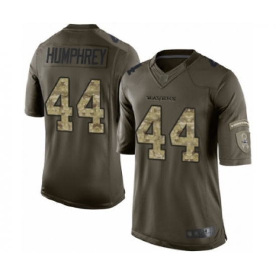 Men's Baltimore Ravens #44 Marlon Humphrey  Green Salute to Service Football Jersey - Ujersey