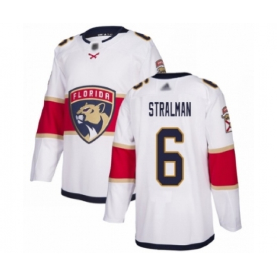 Men's Florida Panthers #6 Anton Stralman Authentic White Away Hockey Jersey - Ujersey