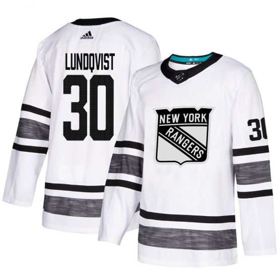 Men's Adidas New York Rangers #30 Henrik Lundqvist White 2019 All-Star Game Parley Authentic Stitched NHL Jersey - Ujersey