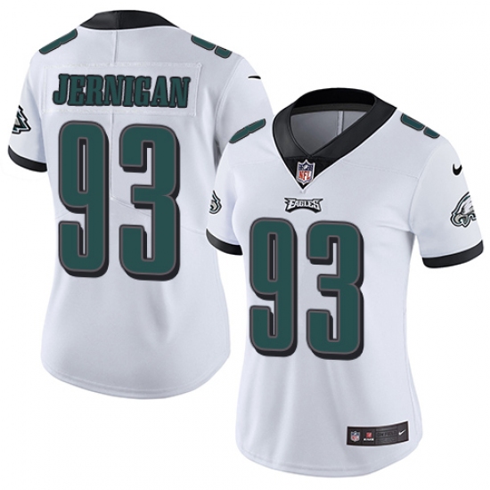 Women's Nike Philadelphia Eagles #93 Timmy Jernigan White Vapor Untouchable Limited Player NFL Jersey - Ujersey