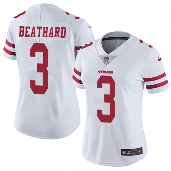 Women's Nike San Francisco 49ers #3 C. J. Beathard White Vapor Untouchable Limited Player NFL Jersey - Ujersey