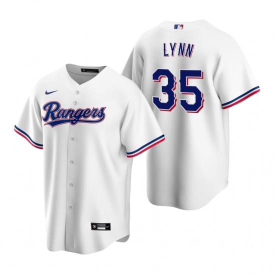 Men's Nike Texas Rangers #35 Lance Lynn White Home Stitched Baseball Jersey - Ujersey