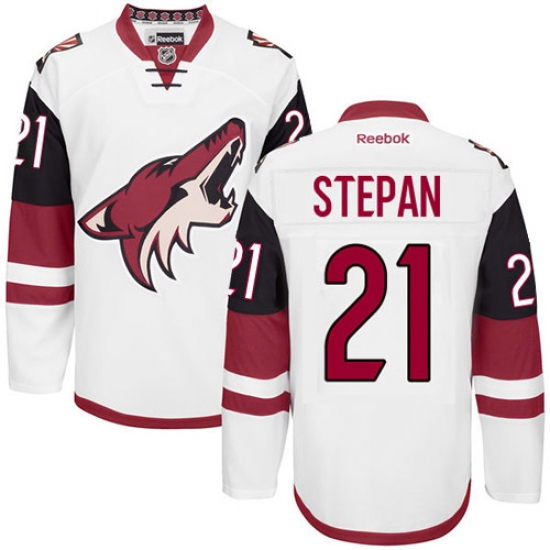Women's Reebok Arizona Coyotes #21 Derek Stepan Authentic White Away NHL Jersey - Ujersey