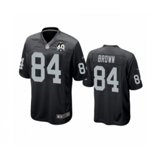 Youth Oakland Raiders #84 Antonio Brown Game Black 60th Anniversary Team Color Football Jersey