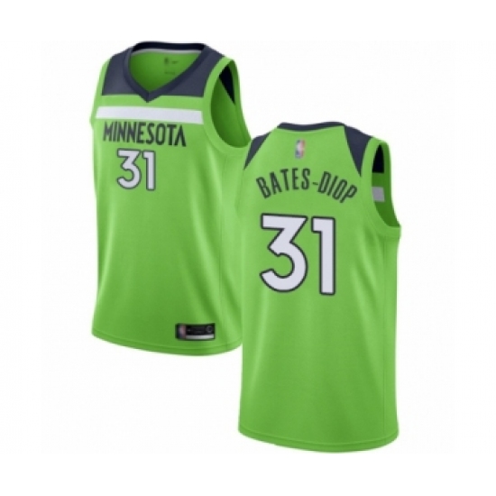 Women's Minnesota Timberwolves #31 Keita Bates-Diop Swingman Green Basketball Jersey Statement Edition - Ujersey
