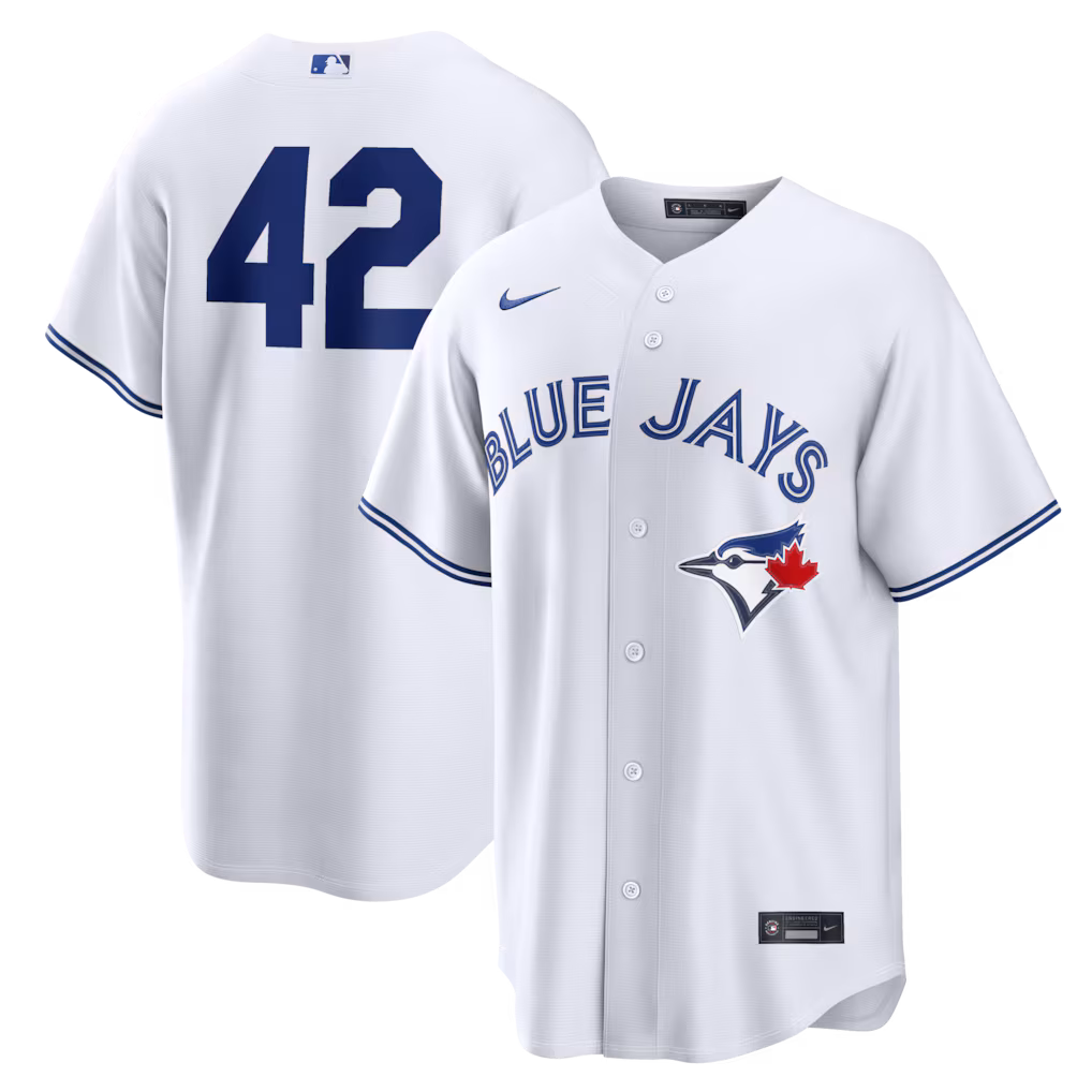 Men's Toronto Blue Jays Nike White Home 2026 Jackie Robinson Day Replica Jersey - Vujersey Los Angeles Rams