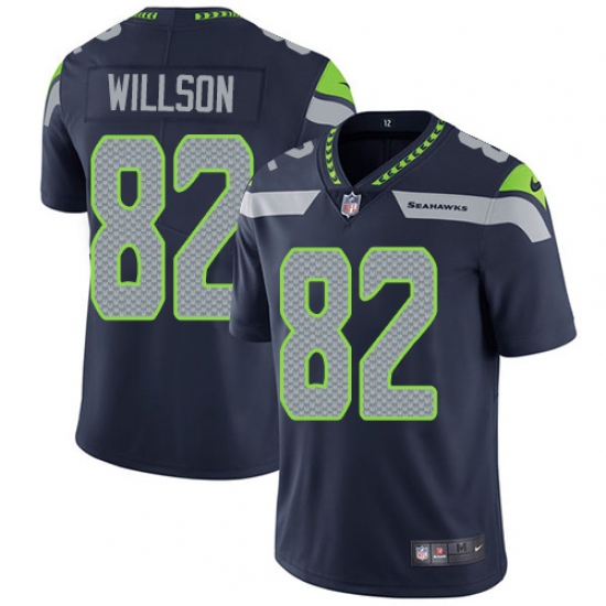 Men's Nike Seattle Seahawks #82 Luke Willson Steel Blue Team Color Vapor Untouchable Limited Player NFL Jersey - Ujersey