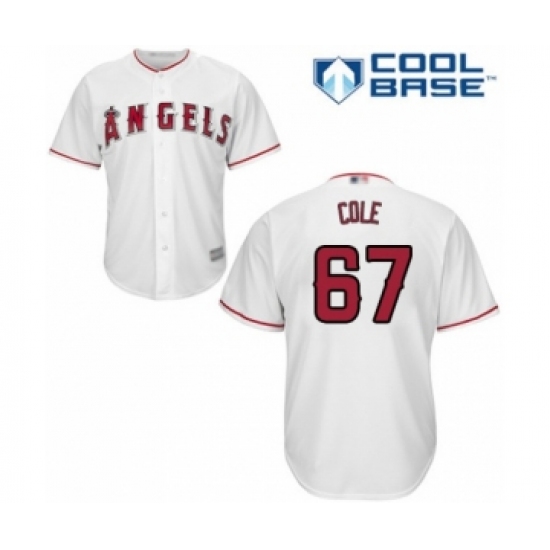 Youth Los Angeles Angels of Anaheim #67 Taylor Cole Authentic White Home Cool Base Baseball Player Jersey - Ujersey
