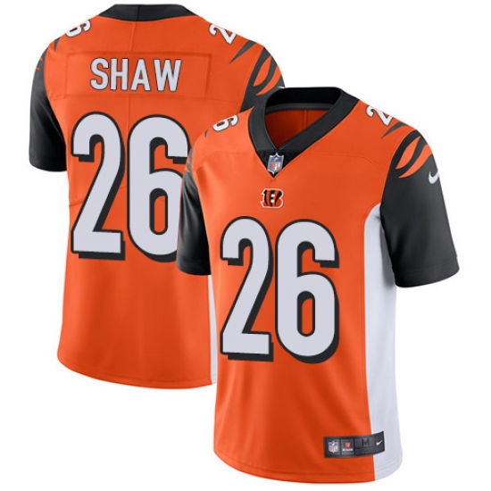 Men's Nike Cincinnati Bengals #26 Josh Shaw Vapor Untouchable Limited Orange Alternate NFL Jersey - Ujersey