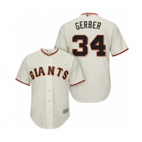 Youth San Francisco Giants #34 Mike Gerber Authentic Cream Home Cool Base Baseball Player Jersey - Ujersey
