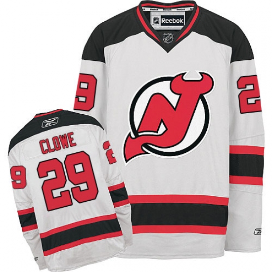 Women's Reebok New Jersey Devils #29 Ryane Clowe Authentic White Away NHL Jersey - Ujersey
