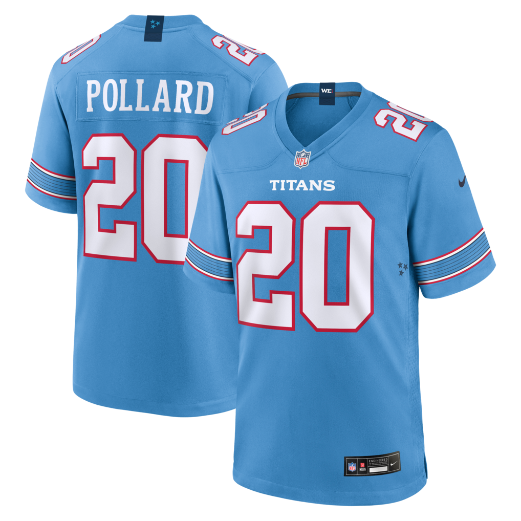 Men's Tennessee Titans Tony Pollard Nike Light Blue Game Jersey - U-jersey