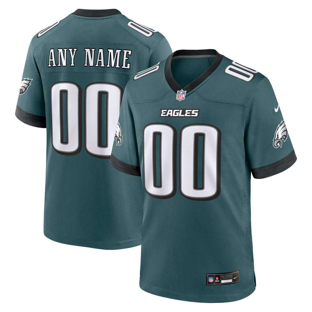 Men's Philadelphia Eagles Nike Midnight Green Team Custom Game Jersey - Ujersey