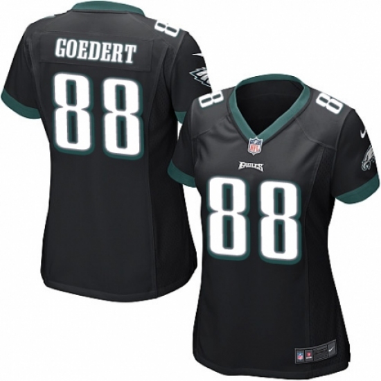 Women's Nike Philadelphia Eagles #88 Dallas Goedert Game Black Alternate NFL Jersey - Ujersey