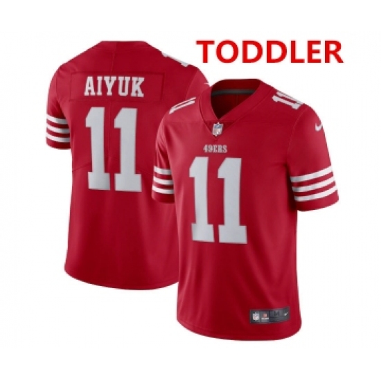 Toddlers San Francisco 49ers #11 Brandon Aiyuk 2022 New Scarlet Vapor Untouchable Limited Stitched Football Jersey - Ujersey