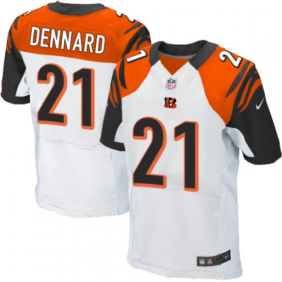 Men's Nike Cincinnati Bengals #21 Darqueze Dennard Elite White NFL Jersey - Ujersey