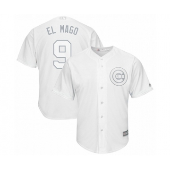 Men's Chicago Cubs #9 Javier Baez  El Mago Authentic White 2019 Players Weekend Baseball Jersey