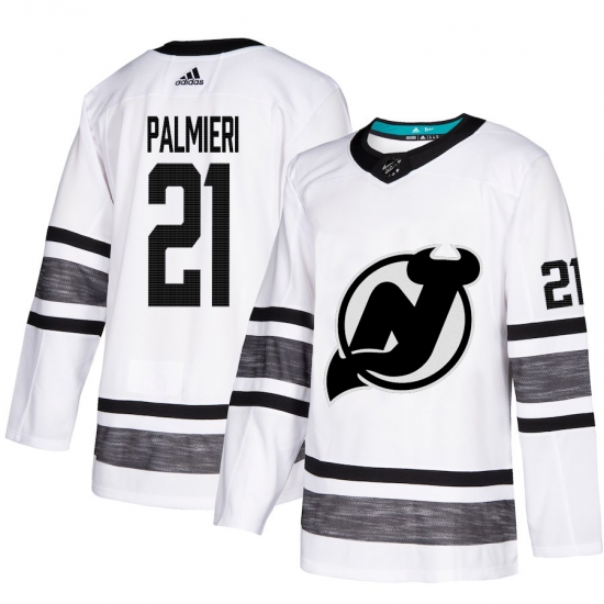 Men's Adidas New Jersey Devils #21 Kyle Palmieri White 2019 All-Star Game Parley Authentic Stitched NHL Jersey - Ujersey