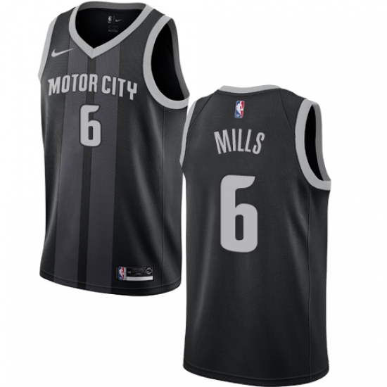 Men's Nike Detroit Pistons #6 Terry Mills Swingman Black NBA Jersey - City Edition - Ujersey