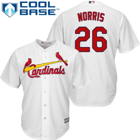 Youth Majestic St. Louis Cardinals #26 Bud Norris Authentic White Home Cool Base MLB Jersey - Ujersey