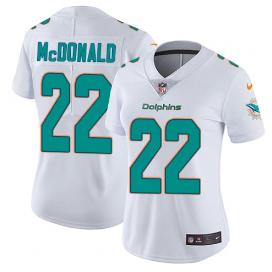Women's Nike Miami Dolphins #22 T.J. McDonald Elite White NFL Jersey - Ujersey