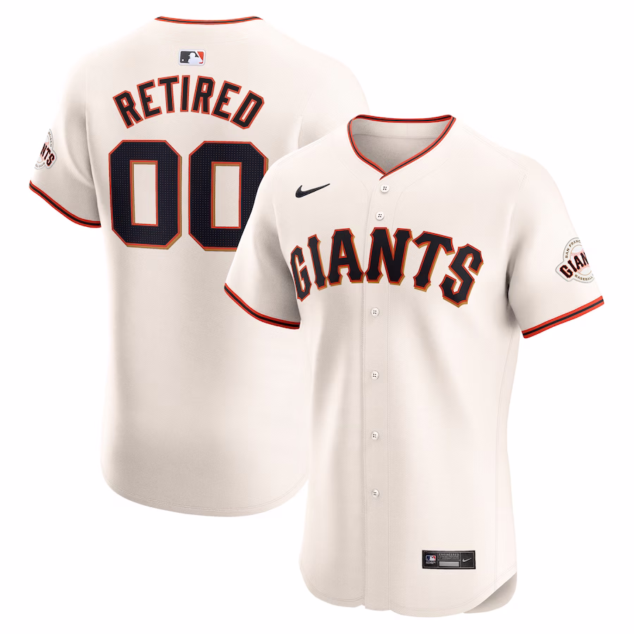 Men's San Francisco Giants Nike Cream Home Elite Pick-A-Player Retired Roster Jersey - Ujersey NHL