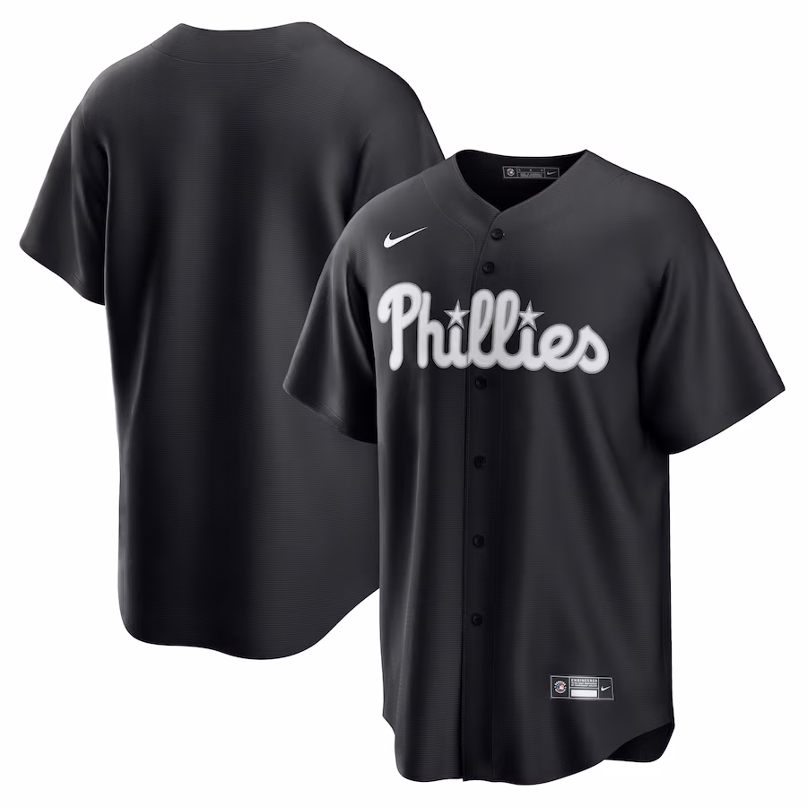 Men's Philadelphia Phillies Nike Black Replica Jersey - Ujersey