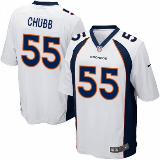 Men's Nike Denver Broncos #55 Bradley Chubb Game White NFL Jersey - Ujersey