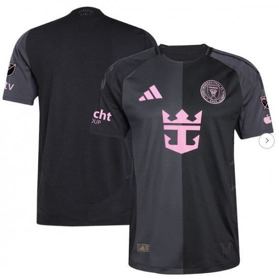 Men's Inter Miami CF adidas Black 2025 The Fortitude Kit Authentic Jersey - Ujersey