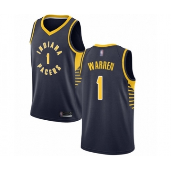Women's Indiana Pacers #1 T.J. Warren Swingman Navy Blue Basketball Jersey - Icon Edition - Ujersey