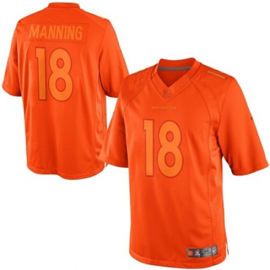Men's Nike Denver Broncos #18 Peyton Manning Orange Drenched Limited NFL Jersey - Ujersey
