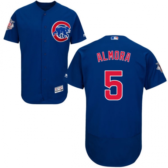Men's Majestic Chicago Cubs #5 Albert Almora Jr Royal Blue Alternate Flexbase Authentic Collection MLB Jersey - Ujersey