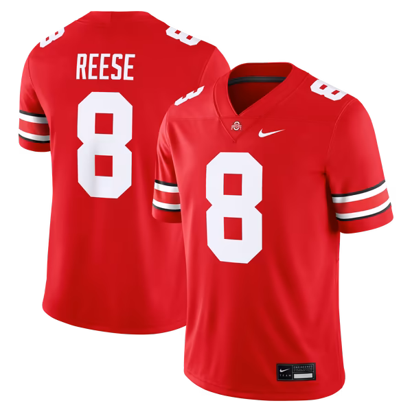 Men's Nike Arvell Reese Scarlet Ohio State Buckeyes Game Jersey