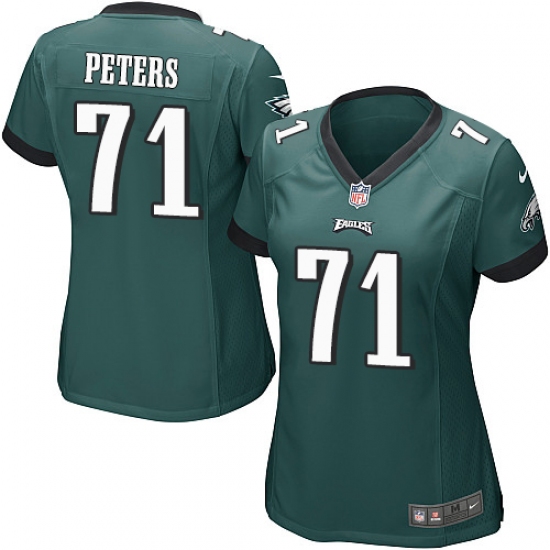 Women's Nike Philadelphia Eagles #71 Jason Peters Game Midnight Green Team Color NFL Jersey - Ujersey