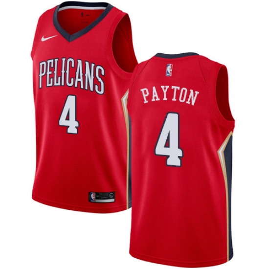 Men's Nike New Orleans Pelicans #4 Elfrid Payton Authentic Red NBA Jersey Statement Edition - Ujersey