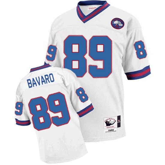 Mitchell and Ness New York Giants #89 Mark Bavaro White Authentic Throwback NFL Jersey - Ujersey