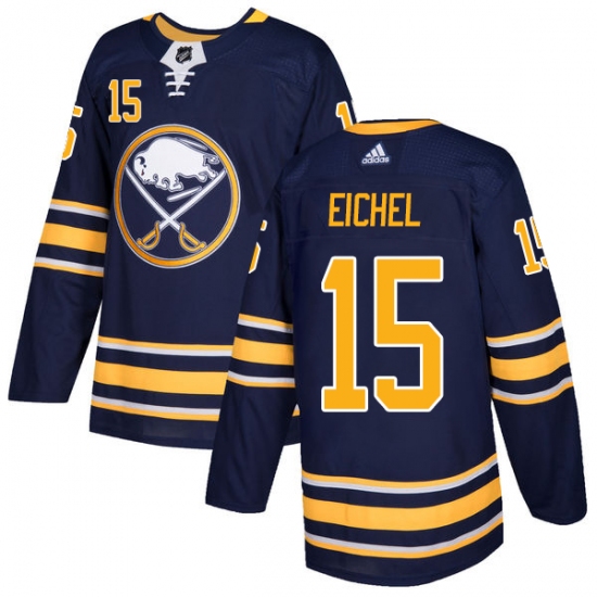Men's Adidas Buffalo Sabres #15 Jack Eichel Premier Navy Blue Home NHL Jersey - Ujersey