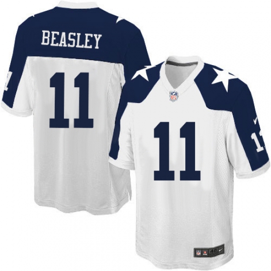Men's Nike Dallas Cowboys #11 Cole Beasley Game White Throwback Alternate NFL Jersey - Ujersey