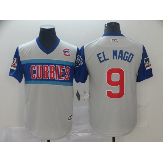 Men's Chicago Cubs Javier #9 Baez El Mago Jersey 2019 Little League Classic Repli - Ujersey