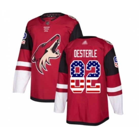 Youth Arizona Coyotes #82 Jordan Oesterle Authentic Red USA Flag Fashion Hockey Jersey - Ujersey