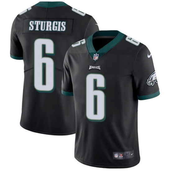 Men's Nike Philadelphia Eagles #6 Caleb Sturgis Black Alternate Vapor Untouchable Limited Player NFL Jersey - Ujersey