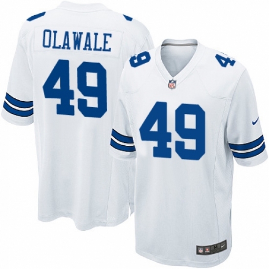 Men's Nike Dallas Cowboys #49 Jamize Olawale Game White NFL Jersey - Ujersey