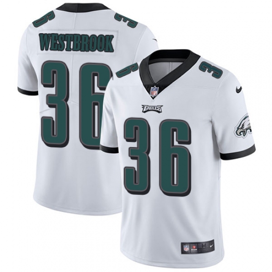 Youth Nike Philadelphia Eagles #36 Brian Westbrook White Vapor Untouchable Limited Player NFL Jersey - Ujersey