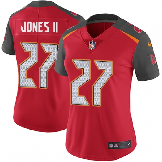 Women's Nike Tampa Bay Buccaneers #27 Ronald Jones II Red Team Color Stitched NFL Vapor Untouchable Limited Jersey - Ujersey