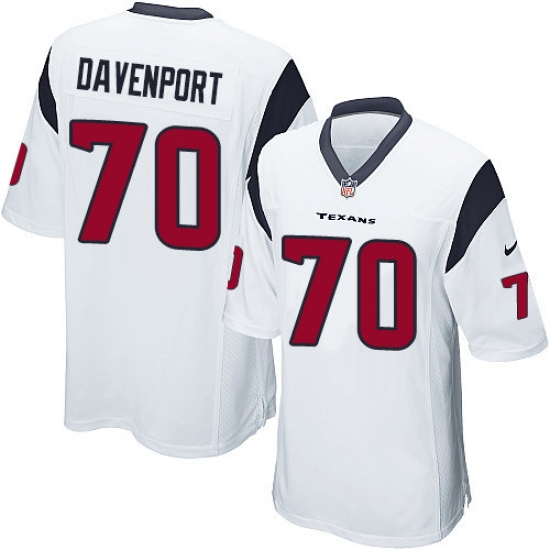 Men's Nike Houston Texans #70 Julien Davenport Game White NFL Jersey - Ujersey