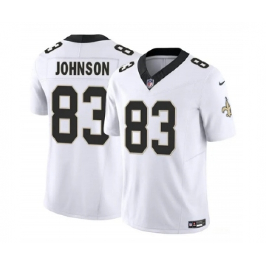 Men's New Orleans Saints #83 Juwan Johnson White 2023 F.U.S.E. Vapor Untouchable Limited Football Stitched Jersey - Ujersey