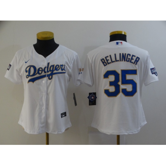 Women's Nike Los Angeles Dodgers #35 Cody Bellinger White Champions Jersey - Ujersey